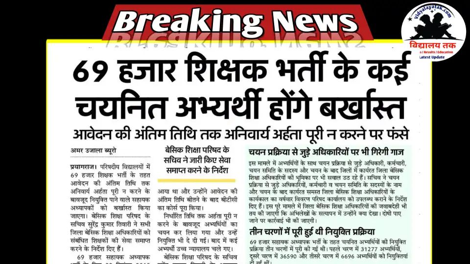 69000 Shikshak Bharti News
